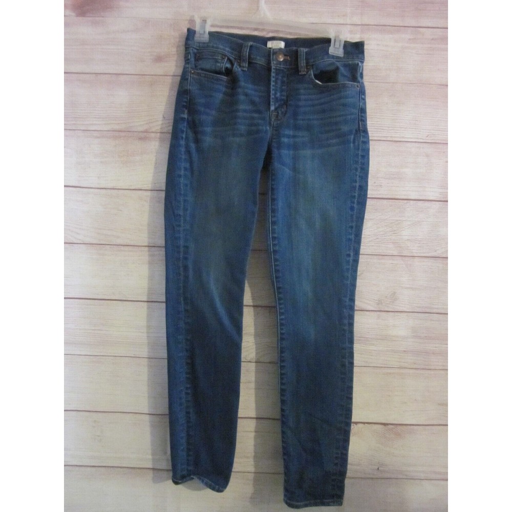 J. Crew Stretch Jeans Women's Size 25/28 Straight Cotton Blend Medium Wash